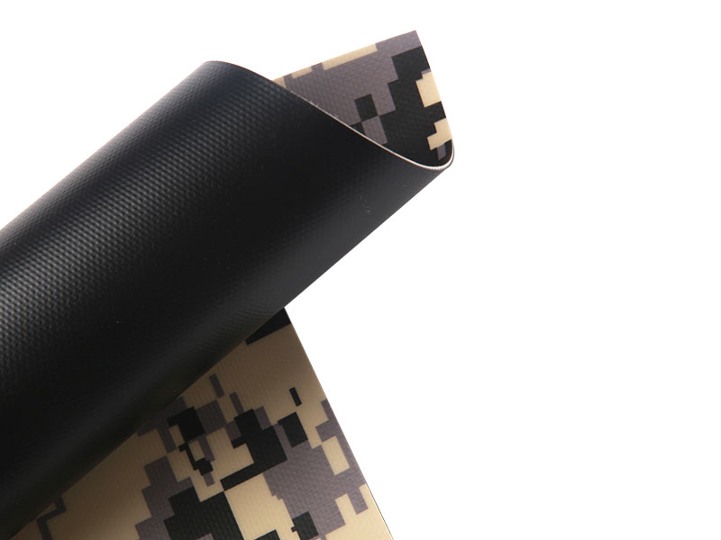 0,9 mm 1100GSM 1000D28X26 Kamouflage uppblåsbar båt PVC lufttätt tyg